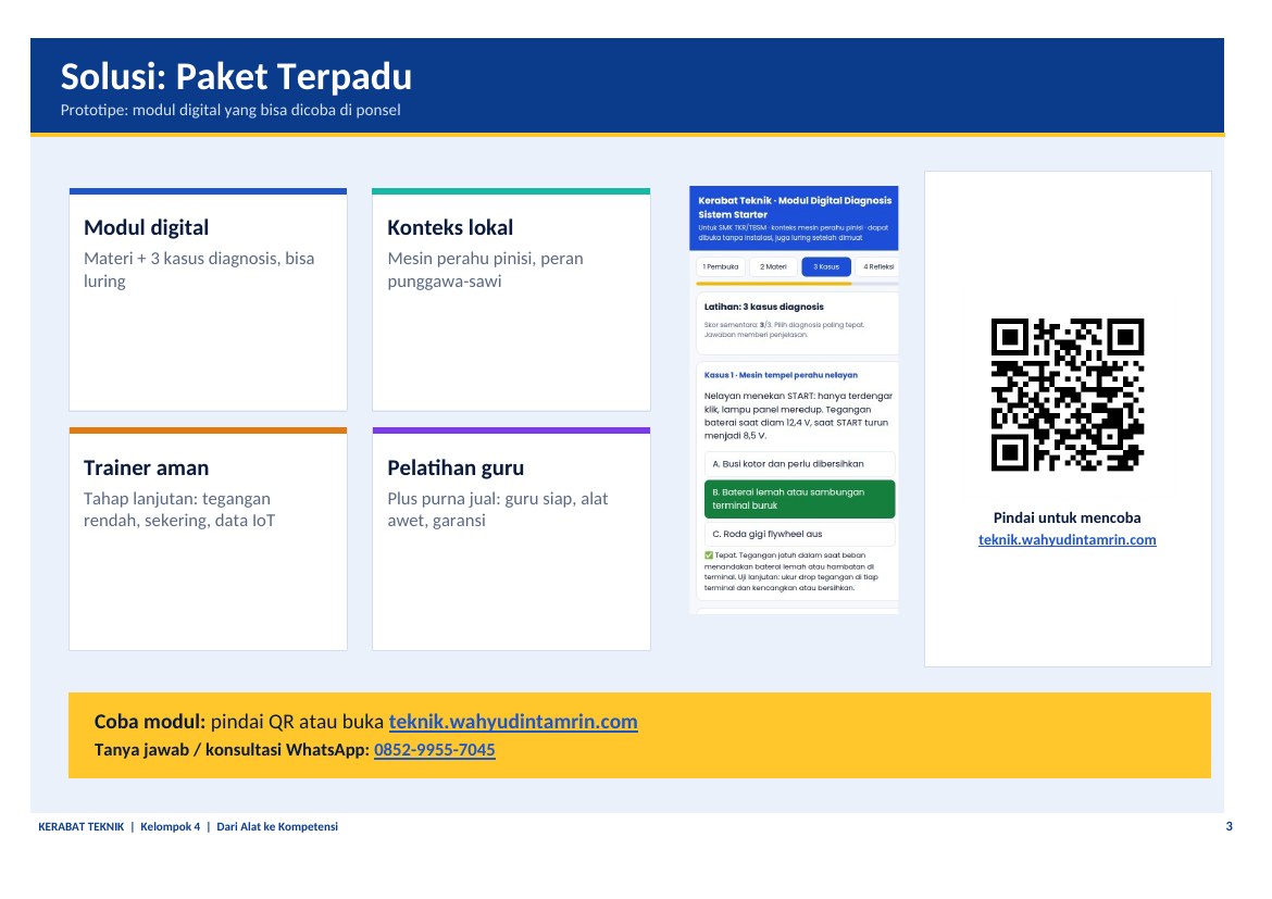 Pitch deck: solusi paket terpadu